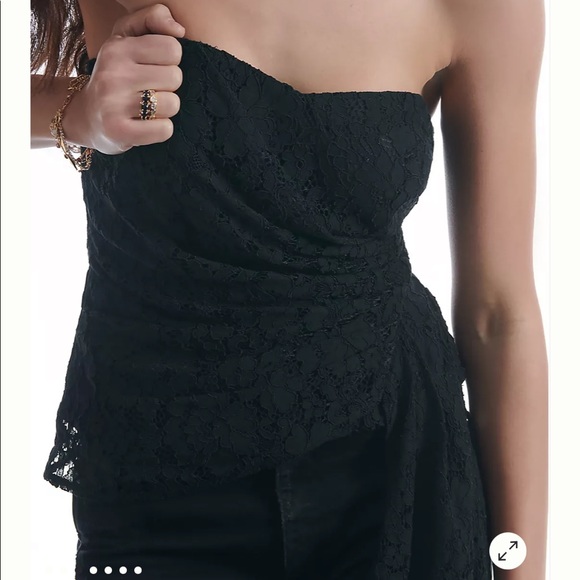 Anthropologie Mare Mare Corseted Lace long asymmetrical Tube Top - Picture 4 of 14